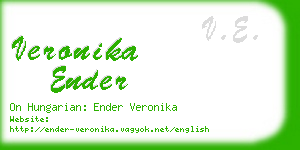 veronika ender business card